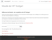 Tablet Screenshot of moodle.hft-stuttgart.de
